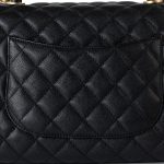 Black Caviar Quilted Coco Handle Medium Antique Gold Hardware - Image 13