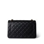 Black Caviar Quilted Jumbo Classic Flap Gold Hardware - Image 7