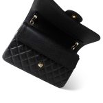 Black Caviar Quilted Jumbo Classic Flap Gold Hardware - Image 11