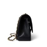 Black Caviar Quilted Jumbo Classic Flap Gold Hardware - Image 4