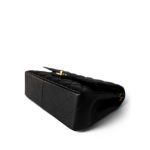 Black Caviar Quilted Jumbo Classic Flap Gold Hardware - Image 3