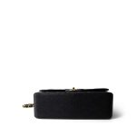 Black Caviar Quilted Jumbo Classic Flap Gold Hardware - Image 13