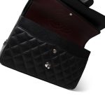 Black Caviar Quilted Jumbo Classic Flap Silver Hardware - Image 11