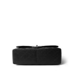 Black Caviar Quilted Jumbo Classic Flap Silver Hardware - Image 9
