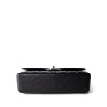 Black Caviar Quilted Medium Classic Flap Silver Hardware - Image 4