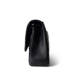 Black Caviar Quilted Medium Classic Flap Silver Hardware - Image 2