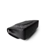 Black Caviar Quilted Medium Classic Flap Silver Hardware - Image 9