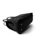 Black Caviar Quilted Mini Coco Handle Light Gold Hardware - Image 5