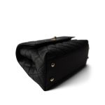 Black Caviar Quilted Mini Coco Handle Light Gold Hardware - Image 9