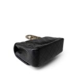 Black Caviar Quilted Mini Rectangular Flap Gold Hardware - Image 3