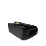 Black Caviar Quilted Mini Rectangular Flap Gold Hardware - Image 4