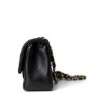 Black Caviar Quilted Mini Rectangular Flap Gold Hardware - Image 7