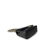 Black Caviar Quilted Mini Rectangular Flap Gold Hardware - Image 12