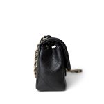 Black Caviar Quilted Mini Rectangular Flap Gold Hardware - Image 14