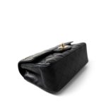 Black Caviar Quilted Mini Rectangular Flap Light Gold Hardware - Image 2