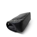 Black Caviar Quilted Mini Rectangular Flap Light Gold Hardware - Image 4