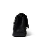 Black Caviar Quilted Mini Rectangular Flap Light Gold Hardware - Image 11
