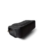 Black Caviar Quilted Mini Top Handle Antique Gold Hardware - Image 12