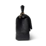 Black Caviar Quilted Mini Top Handle Antique Gold Hardware - Image 7