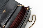Black Caviar Quilted Wallet on Chain (WOC) GHW - Image 2