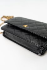 Black Caviar Quilted Wallet on Chain (WOC) GHW - Image 6