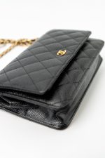 Black Caviar Quilted Wallet on Chain (WOC) GHW - Image 8
