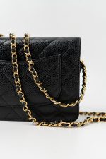 Black Caviar Quilted Wallet on Chain (WOC) GHW - Image 15