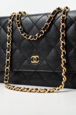 Black Caviar Quilted Wallet on Chain (WOC) GHW - Image 18