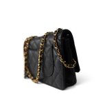 Black Caviar Quilted Wallet on Chain WOC Gold Hardware - Image 8