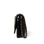 Black Caviar Quilted Wallet on Chain WOC Gold Hardware - Image 4
