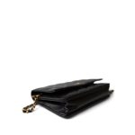 Black Caviar Quilted Wallet on Chain WOC Gold Hardware - Image 9
