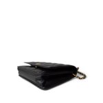 Black Caviar Quilted Wallet on Chain WOC Gold Hardware - Image 12
