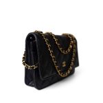 Black Caviar Quilted Wallet on Chain WOC Gold Hardware - Image 5