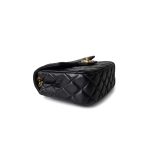 Black Coco De Toi Heart Chain Small Square Flap Bag Antique Gold Hardware - Image 2