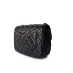 Black Coco De Toi Heart Chain Small Square Flap Bag Antique Gold Hardware - Image 12