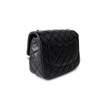 Black Coco De Toi Heart Chain Small Square Flap Bag Antique Gold Hardware - Image 14
