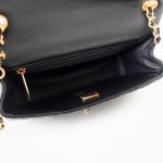 Black Coco De Toi Heart Chain Small Square Flap Bag Antique Gold Hardware - Image 15