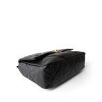Black Lambskin Quilted 19 Flap Medium/Large Mixed Hardware - Image 8