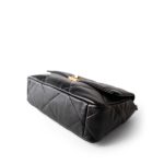 Black Lambskin Quilted 19 Flap Medium/Large Mixed Hardware - Image 7