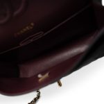 Black Lambskin Quilted Classic Flap Medium Gold Hardware - Image 12