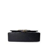 Black Lambskin Quilted Classic Flap Medium Gold Hardware - Image 9