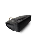 Black Lambskin Quilted Classic Flap Medium Gold Hardware - Image 3