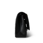 Black Lambskin Quilted Classic Flap Medium Gold Hardware - Image 9