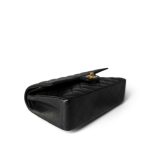 Black Lambskin Quilted Classic Flap Medium Gold Hardware - Image 4