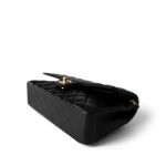 Black Lambskin Quilted Classic Flap Medium Gold Hardware - Image 5