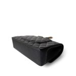 Black Lambskin Quilted Classic Flap Medium Gold Hardware - Image 10