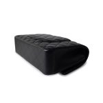 Black Lambskin Quilted Classic Flap Medium Light Gold Hardware - Image 6