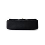 Black Lambskin Quilted Classic Flap Medium Light Gold Hardware - Image 7