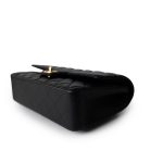 Black Lambskin Quilted Classic Flap Medium Light Gold Hardware - Image 10