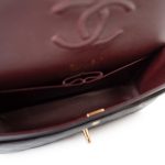 Black Lambskin Quilted Classic Flap Medium Light Gold Hardware - Image 14